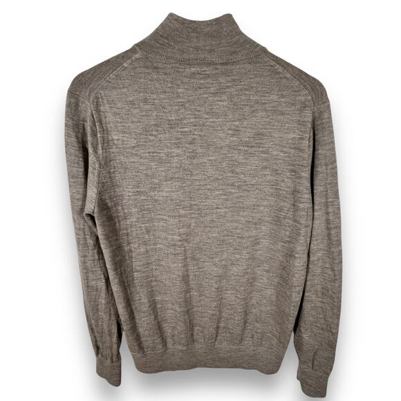 J.Crew Merino Wool Sweater Half Zip Gray Classic Fit M Heritage - Picture 4 of 10